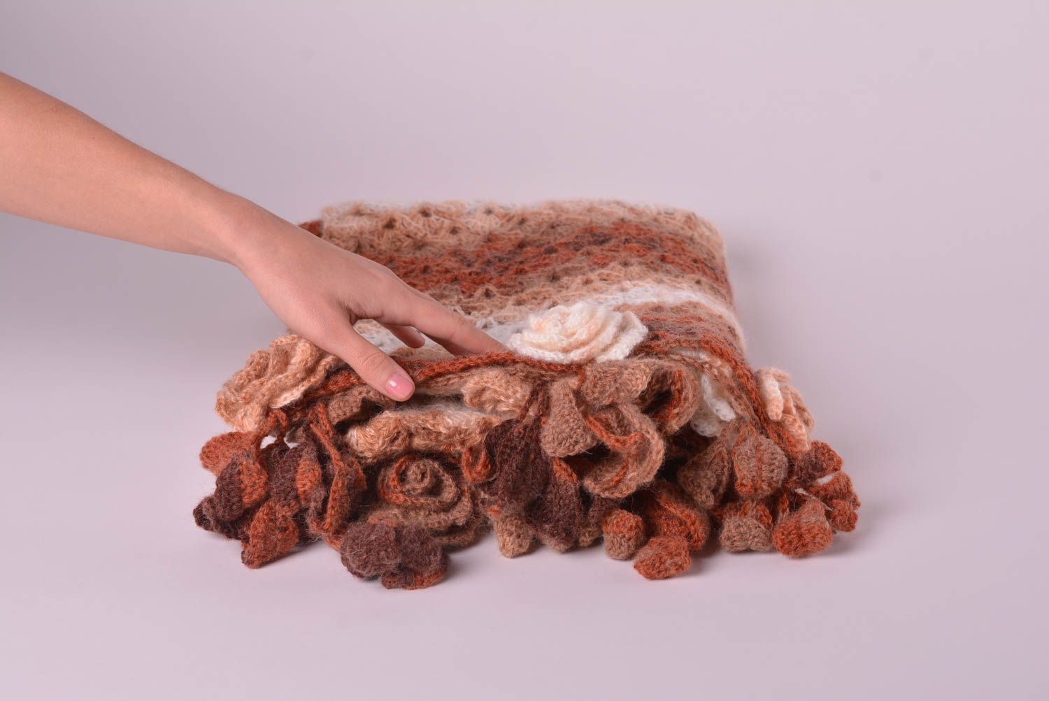 Beautiful handmade crochet shawl handmade accessories for girls small gifts photo 3