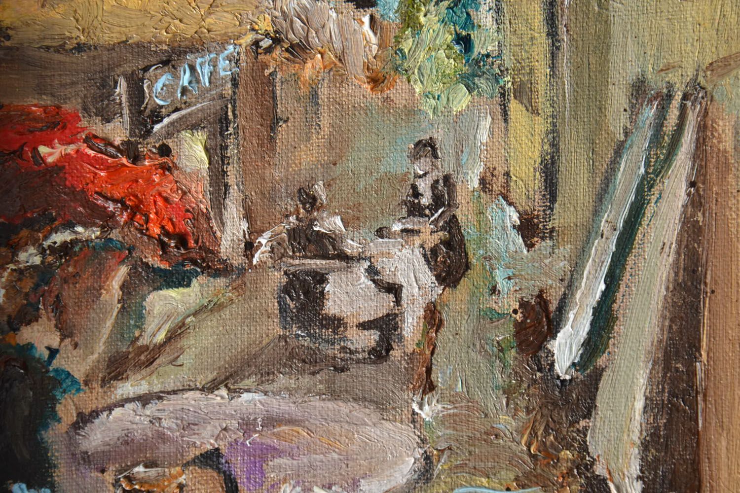 Oil painting Summer Cafe photo 4