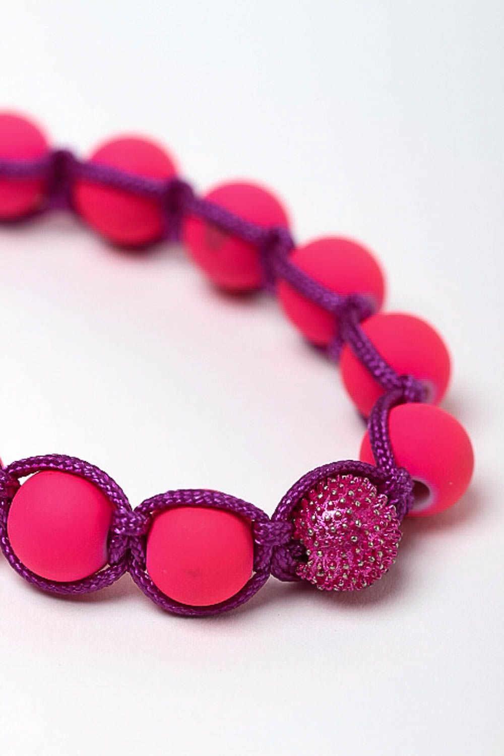 Bracelet tendance Bijou fait main rose violet cadeau Accessoire femme casual photo 2