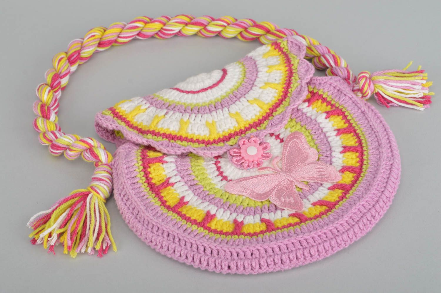 Beautiful handmade crochet bag crochet handbag luxury bags gifts for kids photo 1