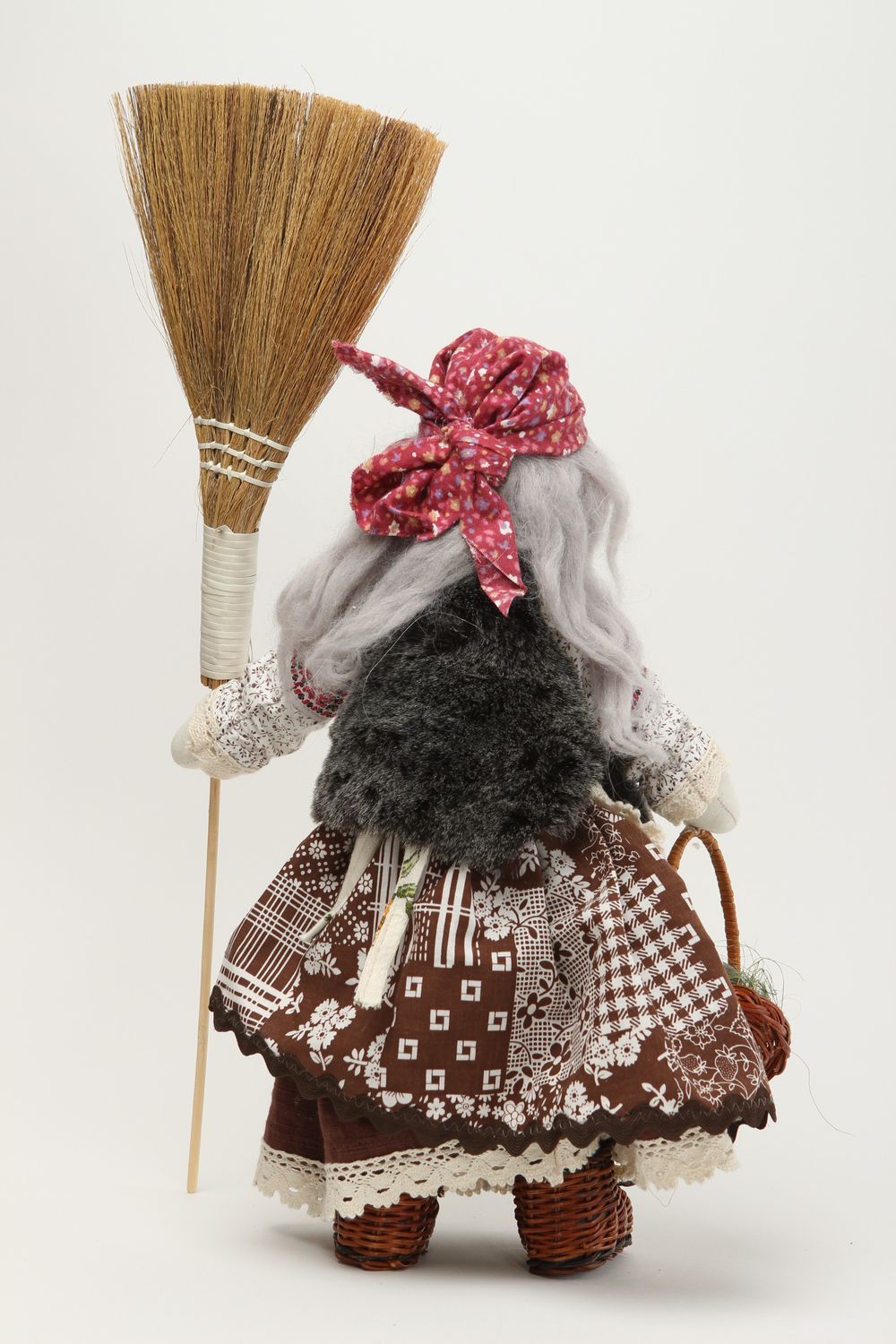Muñeca artesanal de algodón decoración de interior juguete decorativo Baba-Yagá foto 4