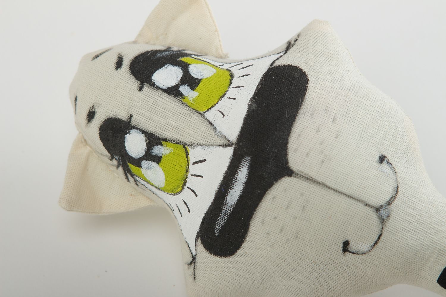 Cute textile soft toy interesting unusual accessories lovely handmade cat  photo 3