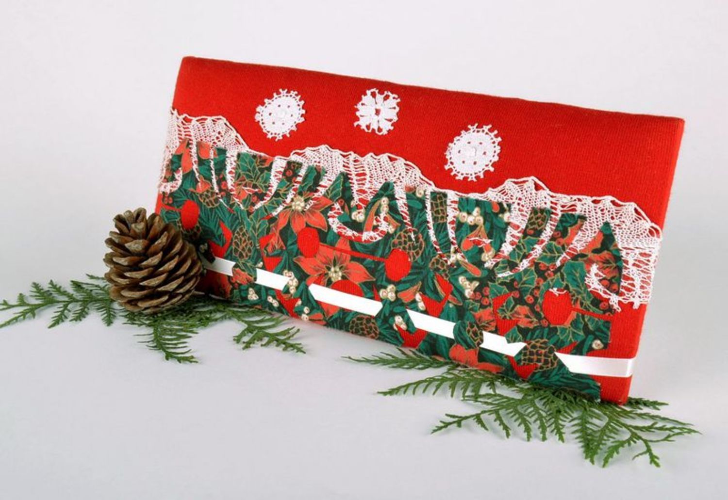 Panneau décoratif pour Noël Lis en textile photo 1