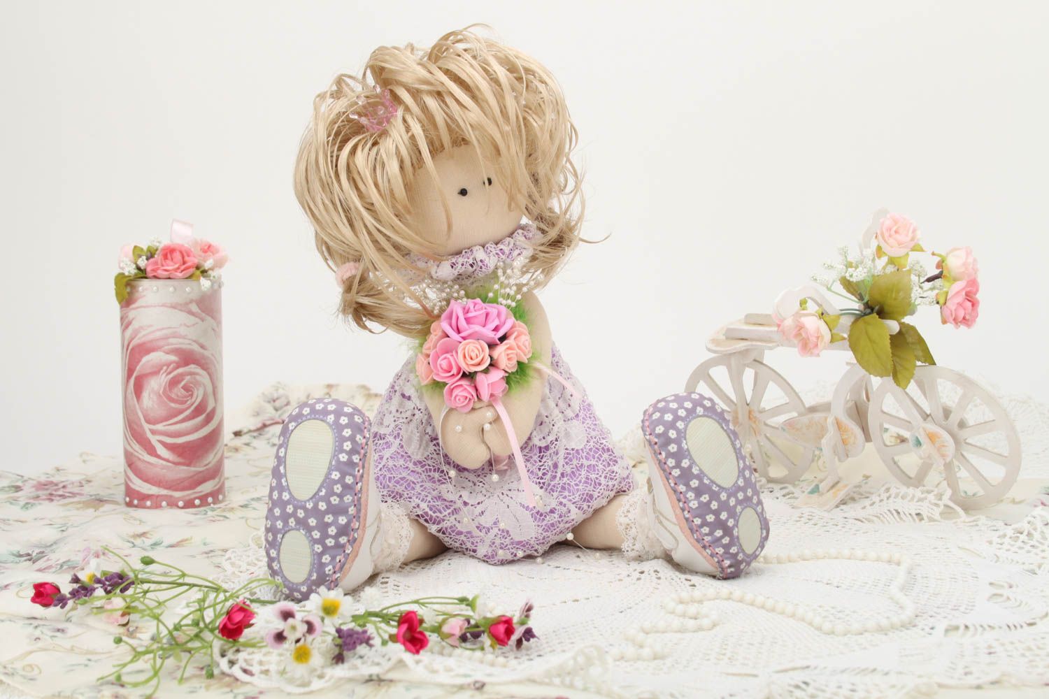 Кукла ручной работы кукла из ткани авторская игрушка мягкая кукла Принцесса фото 1
