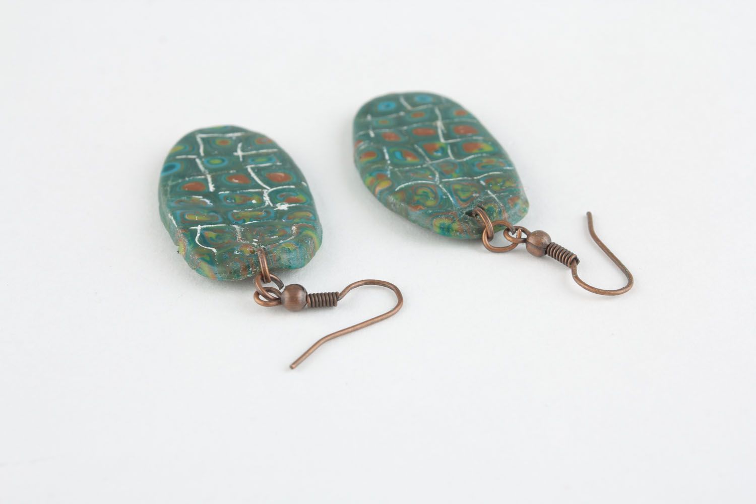 Plastic earrings Mosaic photo 1