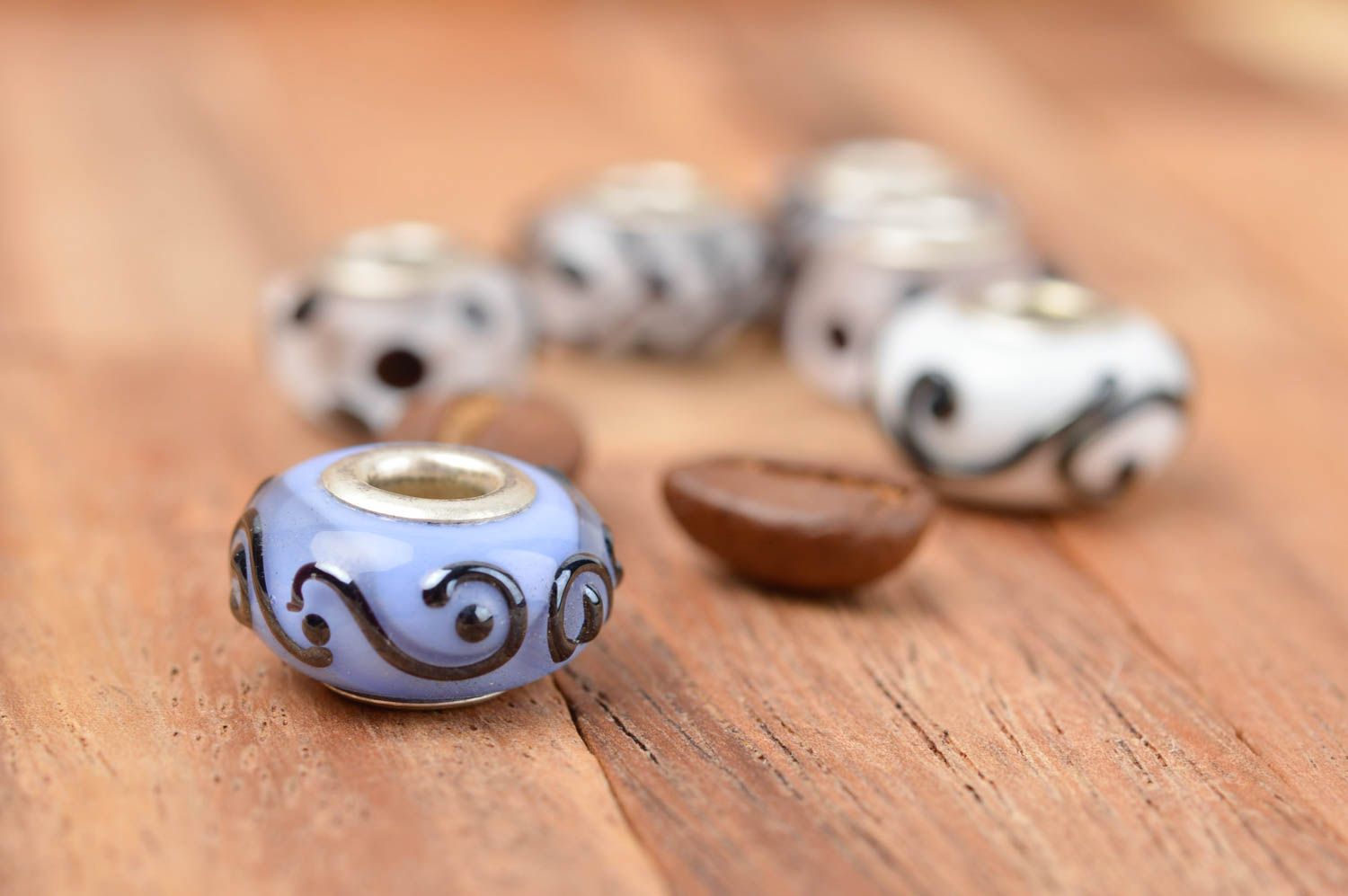 Beautiful handmade glass beads unusual glass bead jewelry findings small gifts photo 1
