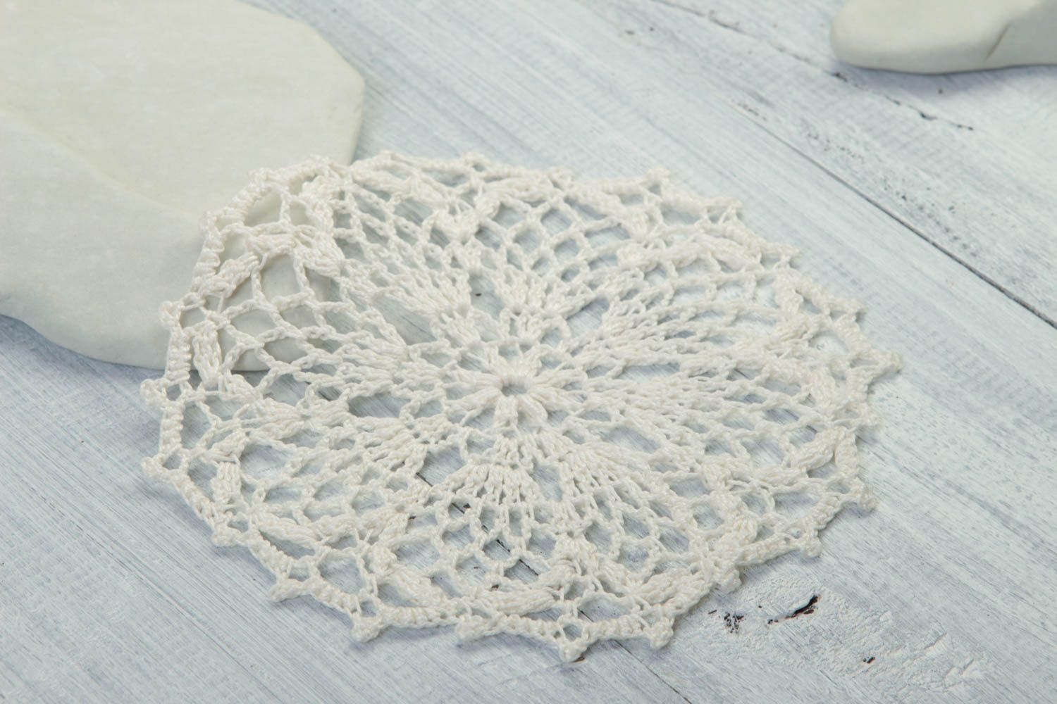 Unusual handmade napkin crochet lace napkin interior decorating gift ideas photo 1