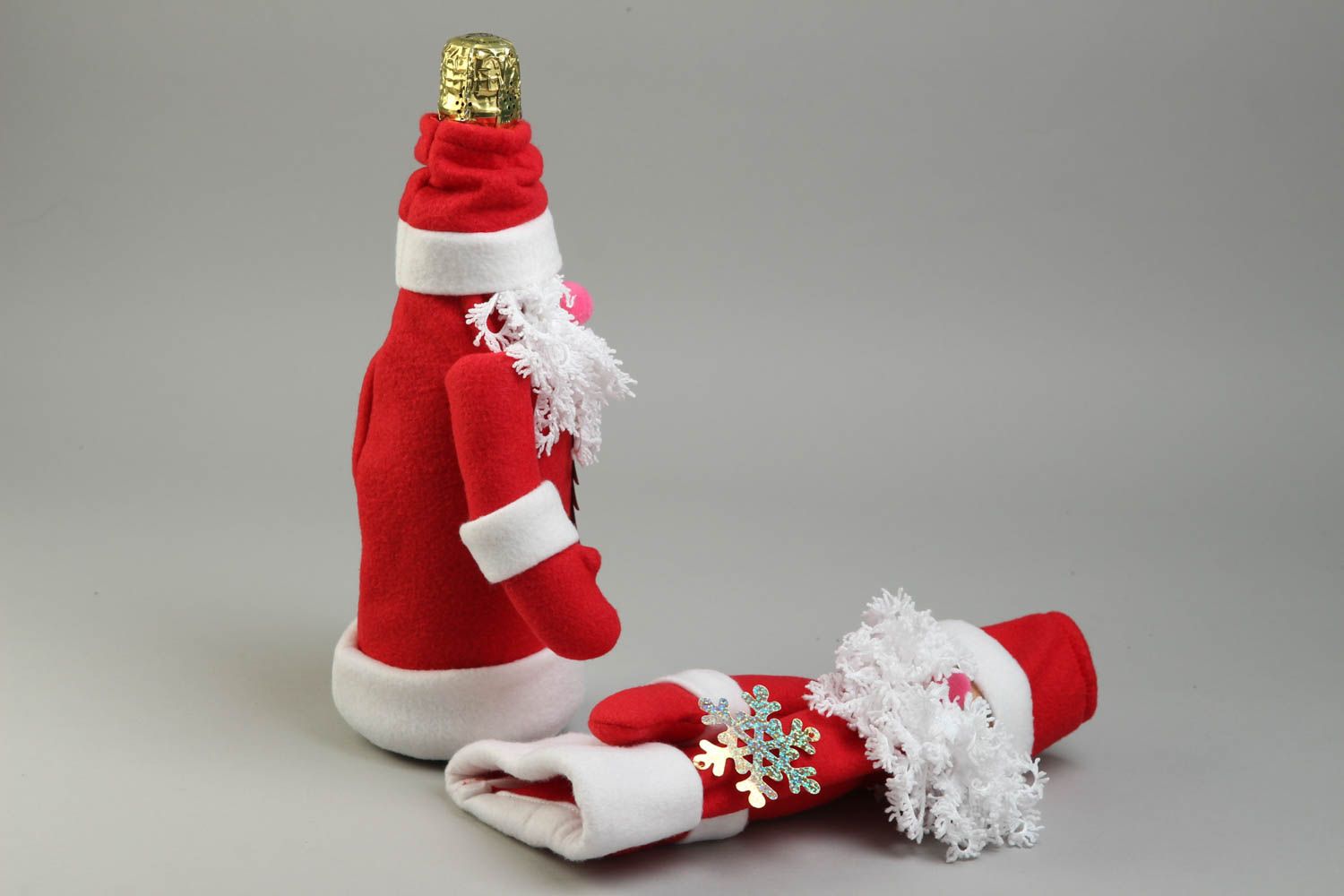 Cute Santa Claus cases 2 handmade home accessories stylish bottle decor photo 4