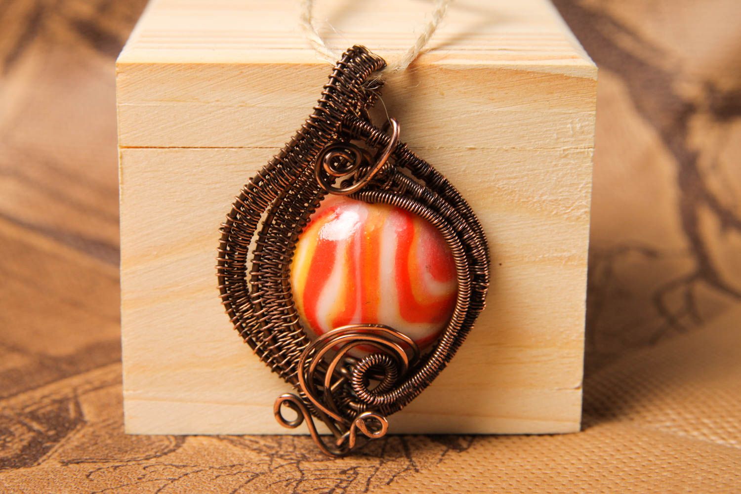 Beautiful handmade metal pendant fashion trends polymer clay ideas gifts for her photo 1