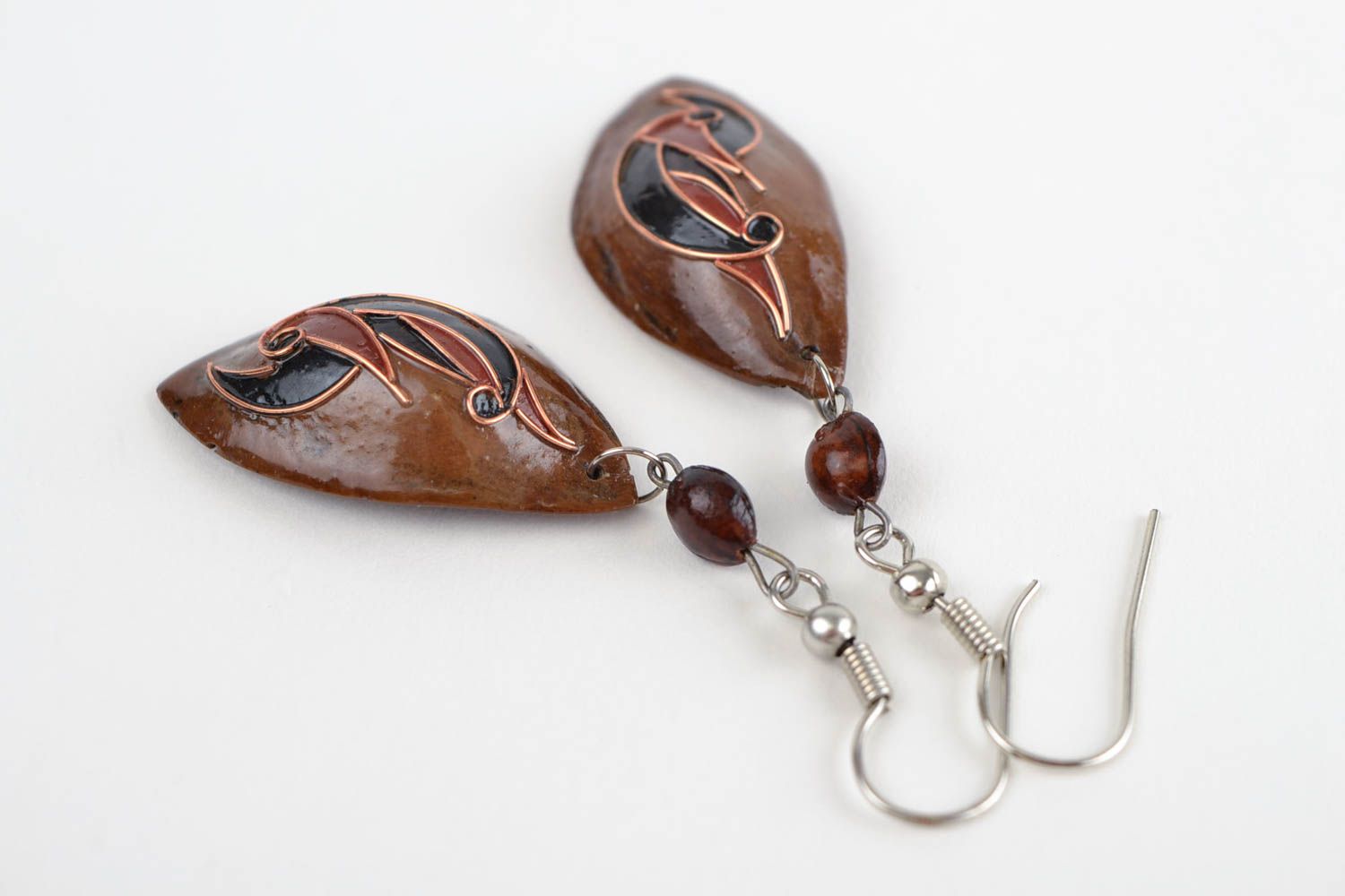 Wood earrings designer accessories handmade jewelry dangling earrings gift ideas photo 4
