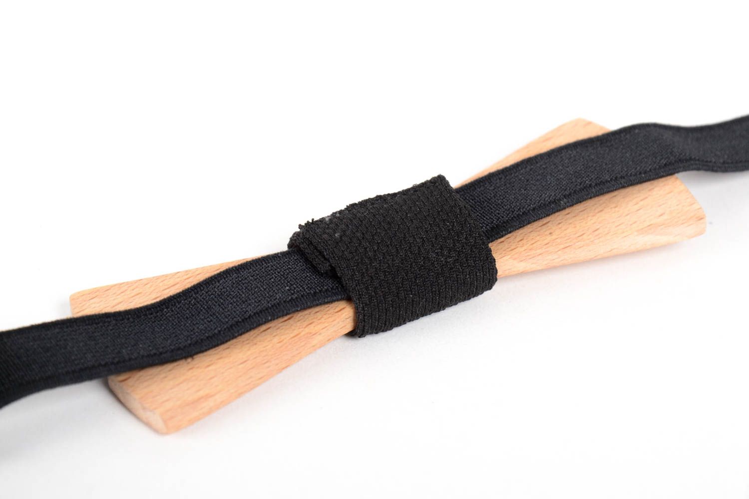 Pajarita moderna hecha a mano de madera corbata de moño accesorio para hombres foto 5