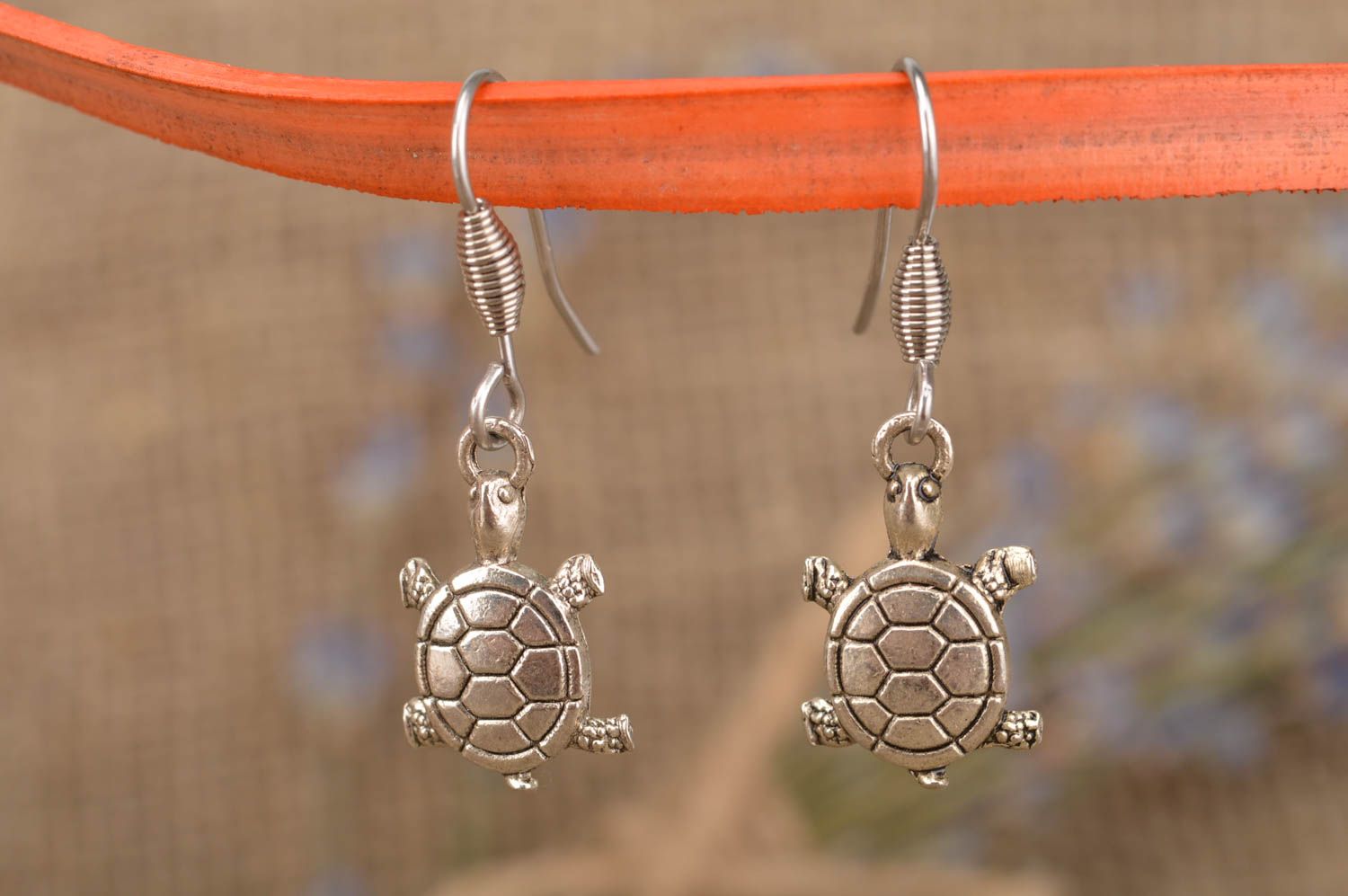 Schildkröten Ohrringe handmade Accessoire für Frauen Geschenk Ideen stilvoll foto 1