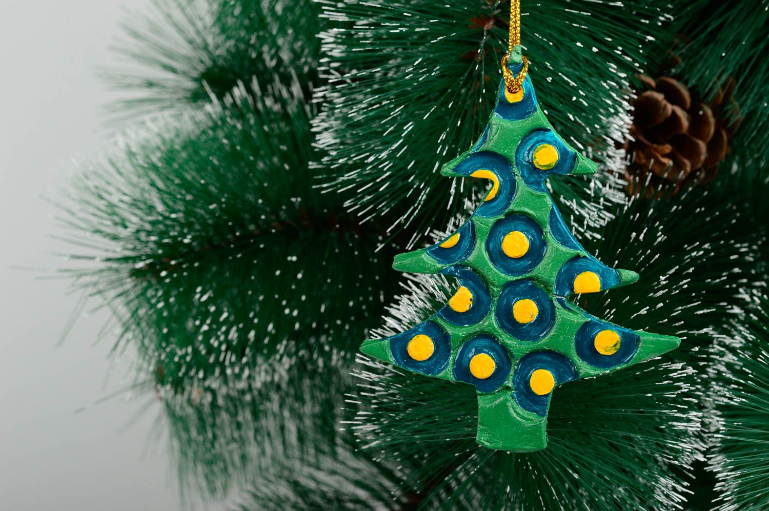 Modern Christmas tree toys ceramic Christmas decor holiday idea decor use only photo 1