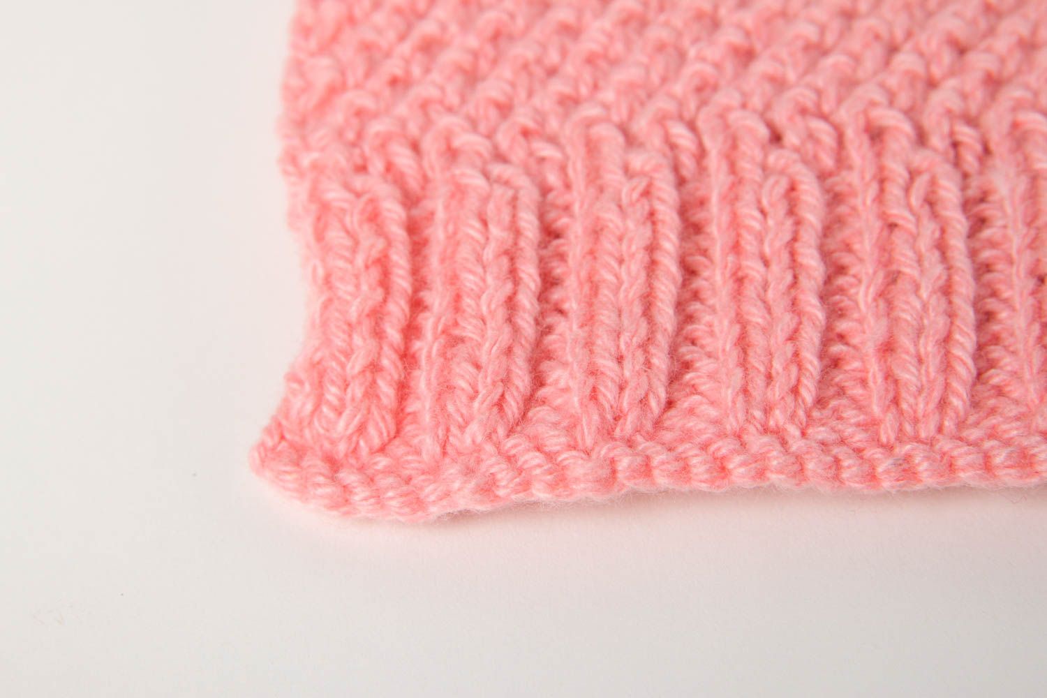 Handmade rosa Mädchen Schal Accessoire für Kinder schöner Schal aus Wolle rosa foto 5