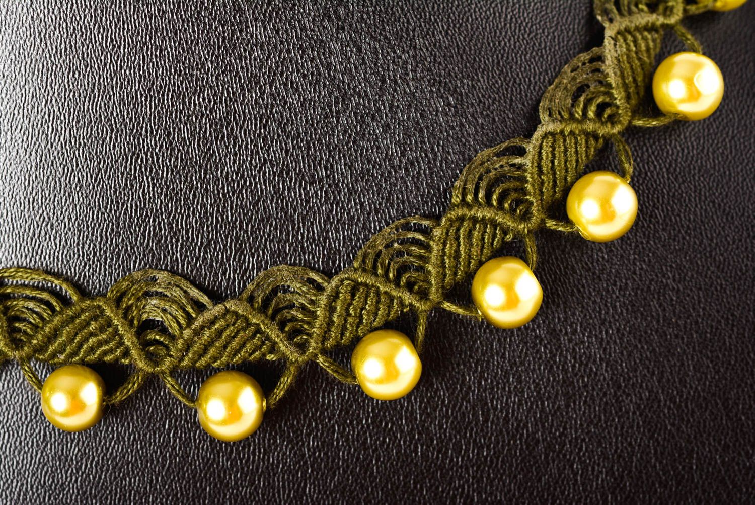 Makramee Schmuck handmade Collier Halskette Frauen Geschenke in Grün schön foto 4