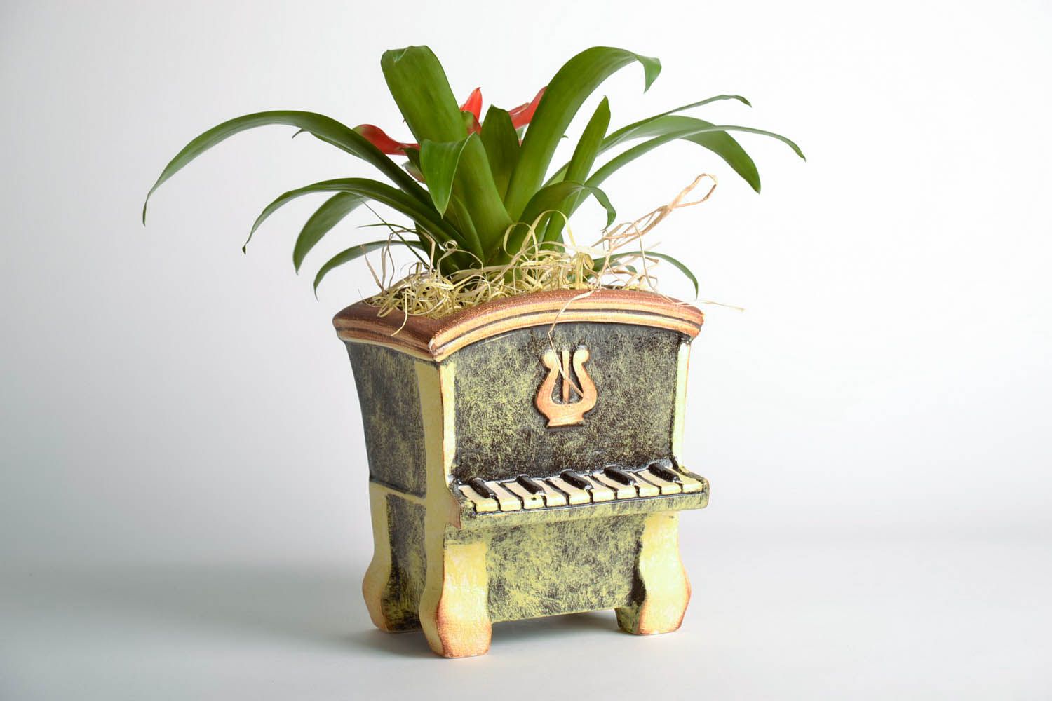 Vaso pianoforte fatto a mano vaso in ceramica attrezzi per giardinaggio foto 1