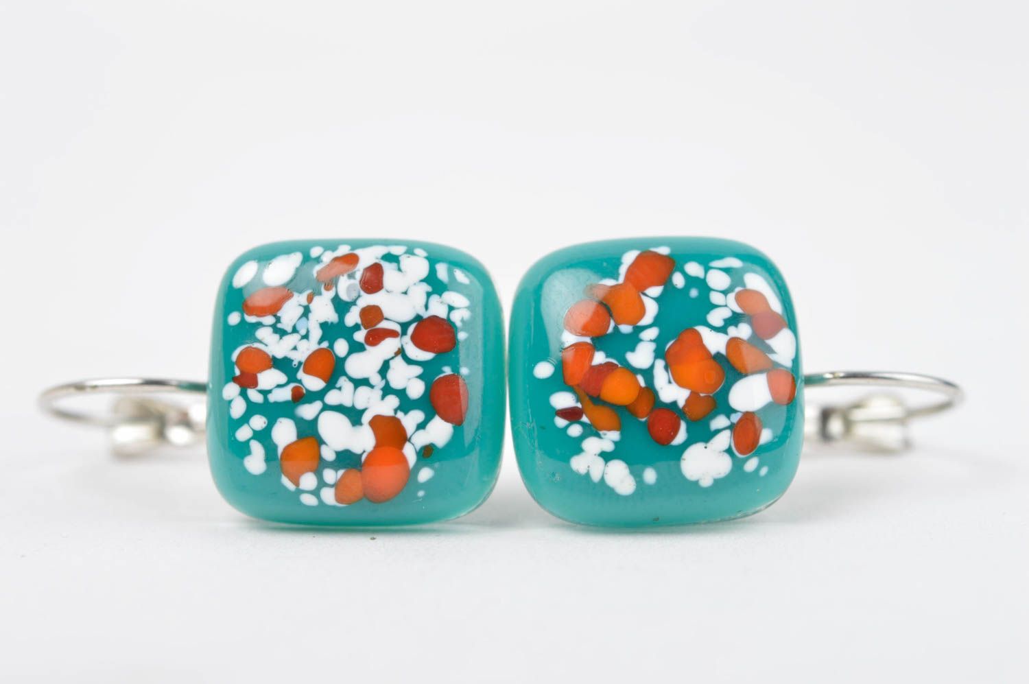 Elegant handmade glass earrings glass art artisan jewelry designs gift ideas photo 2