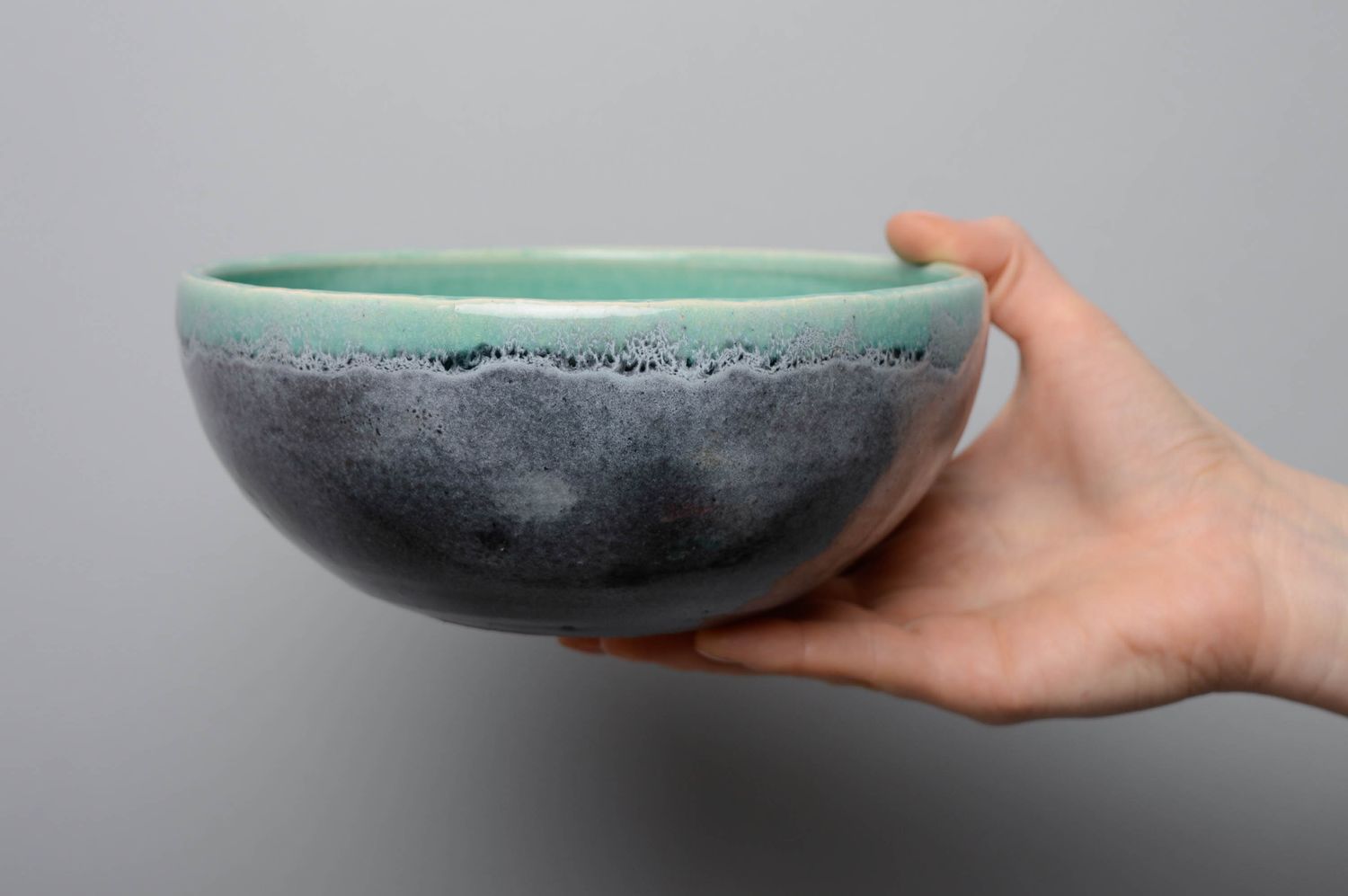 Glazed clay bowl photo 3