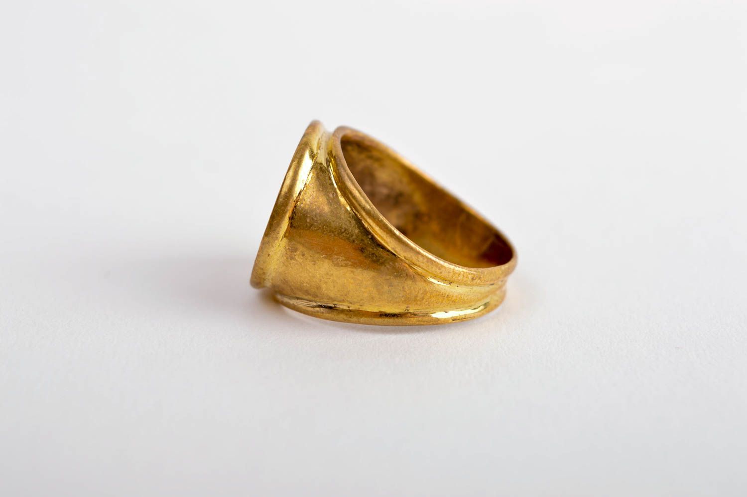 Handmade Schmuck Ring Herren Modeschmuck Accessoires für Männer aus Messing foto 3
