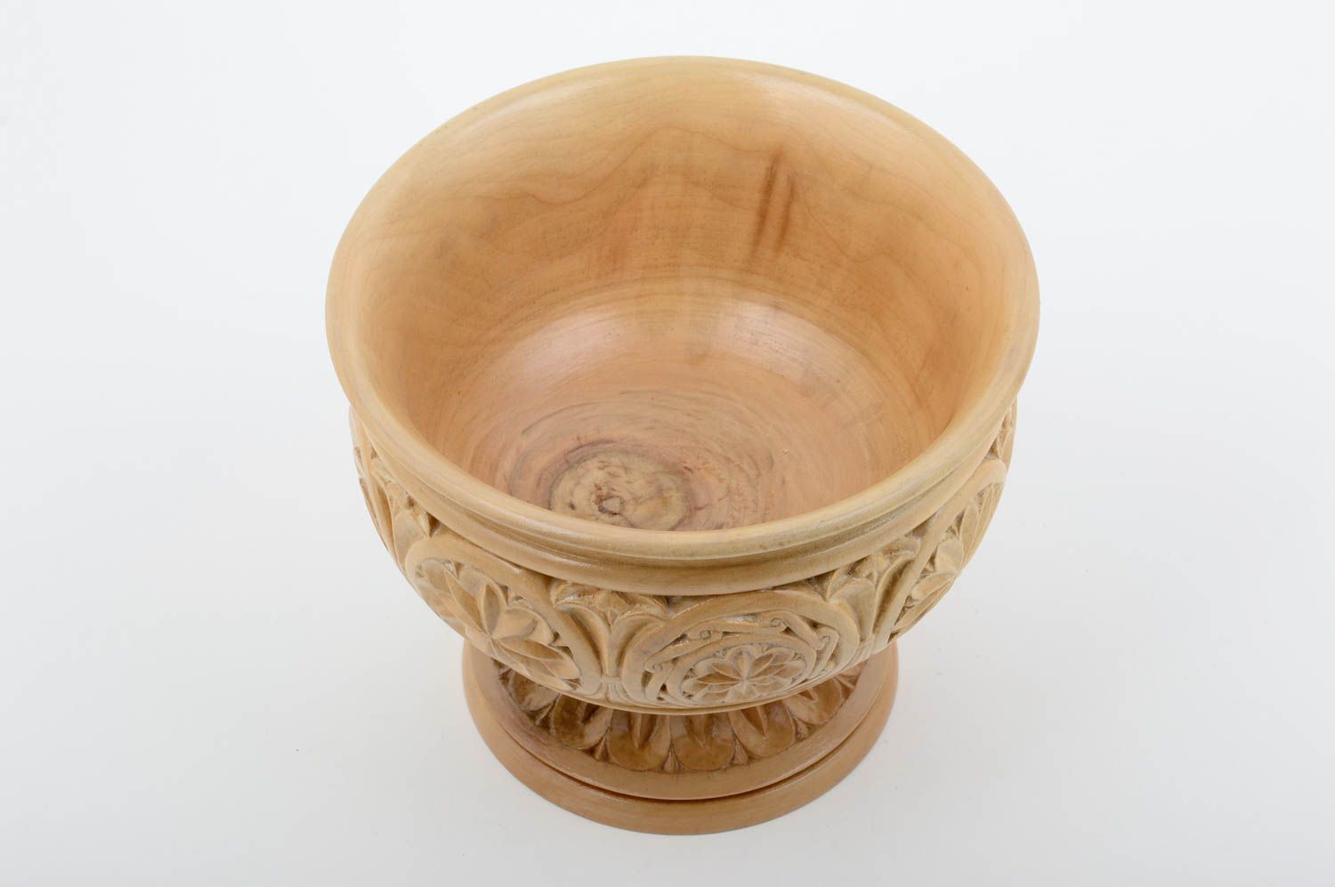 Vase Holz handmade Deko Vase Wohnaccessoires aus Holz süße Dekoideen in Weiß  foto 2
