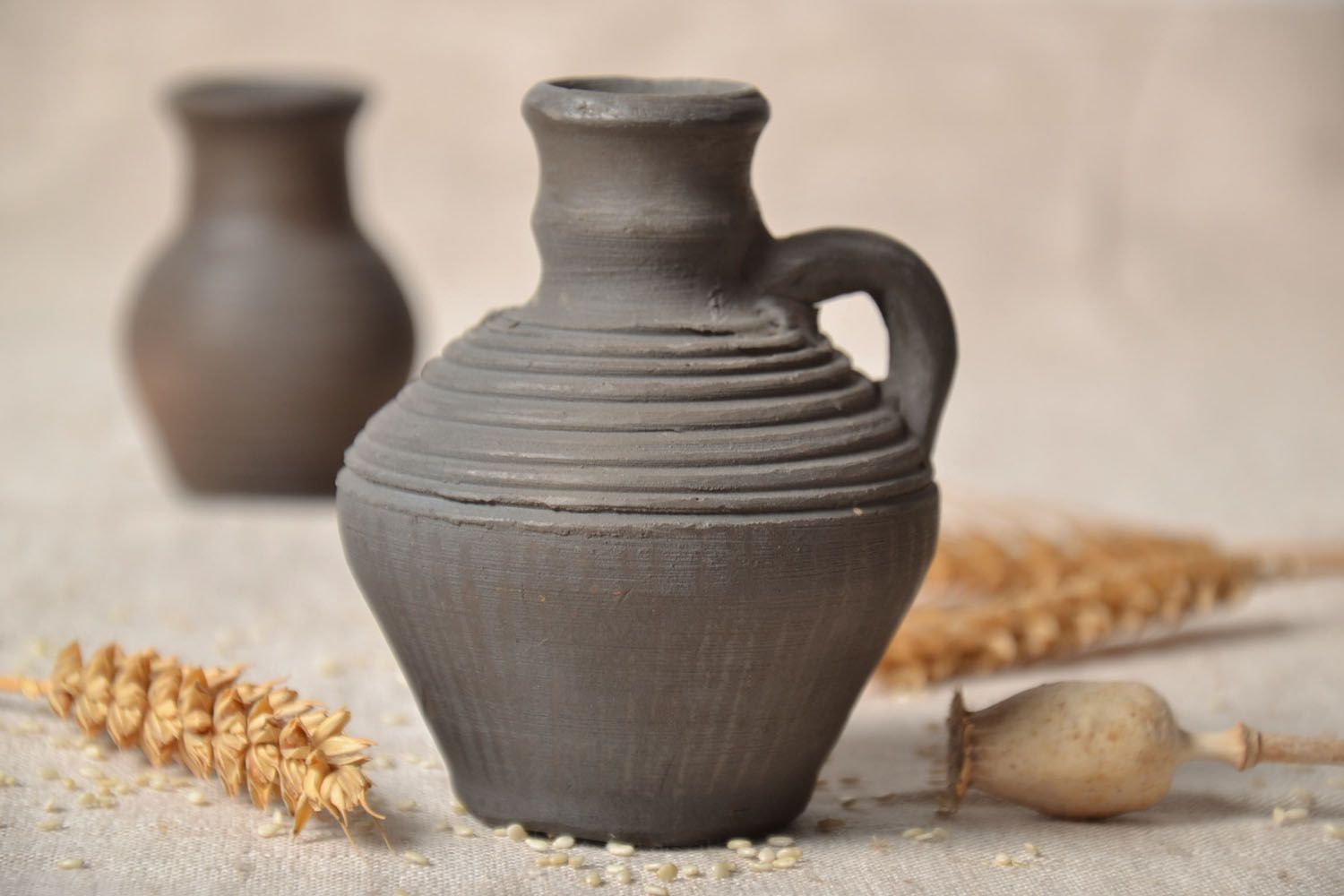 Vase en céramique fait main décoratif photo 1