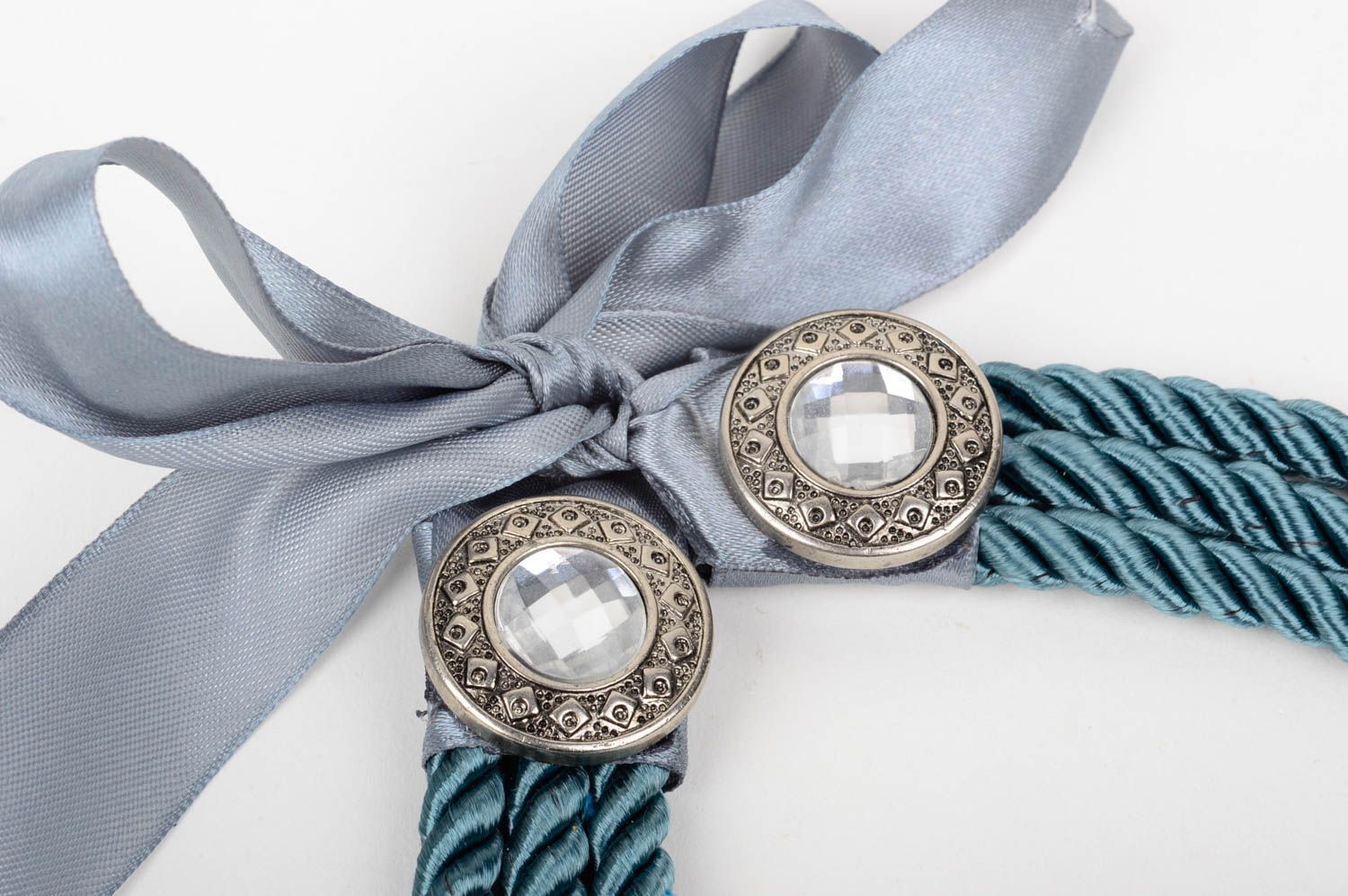 Halskette Frauen handmade Damen Collier Designer Schmuck Geschenk Ideen in Blau foto 4