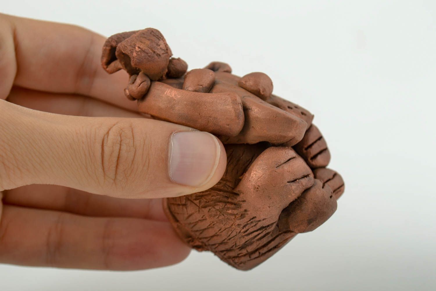 Handmade clay figurine designer ceramic unique interior statuette present photo 2