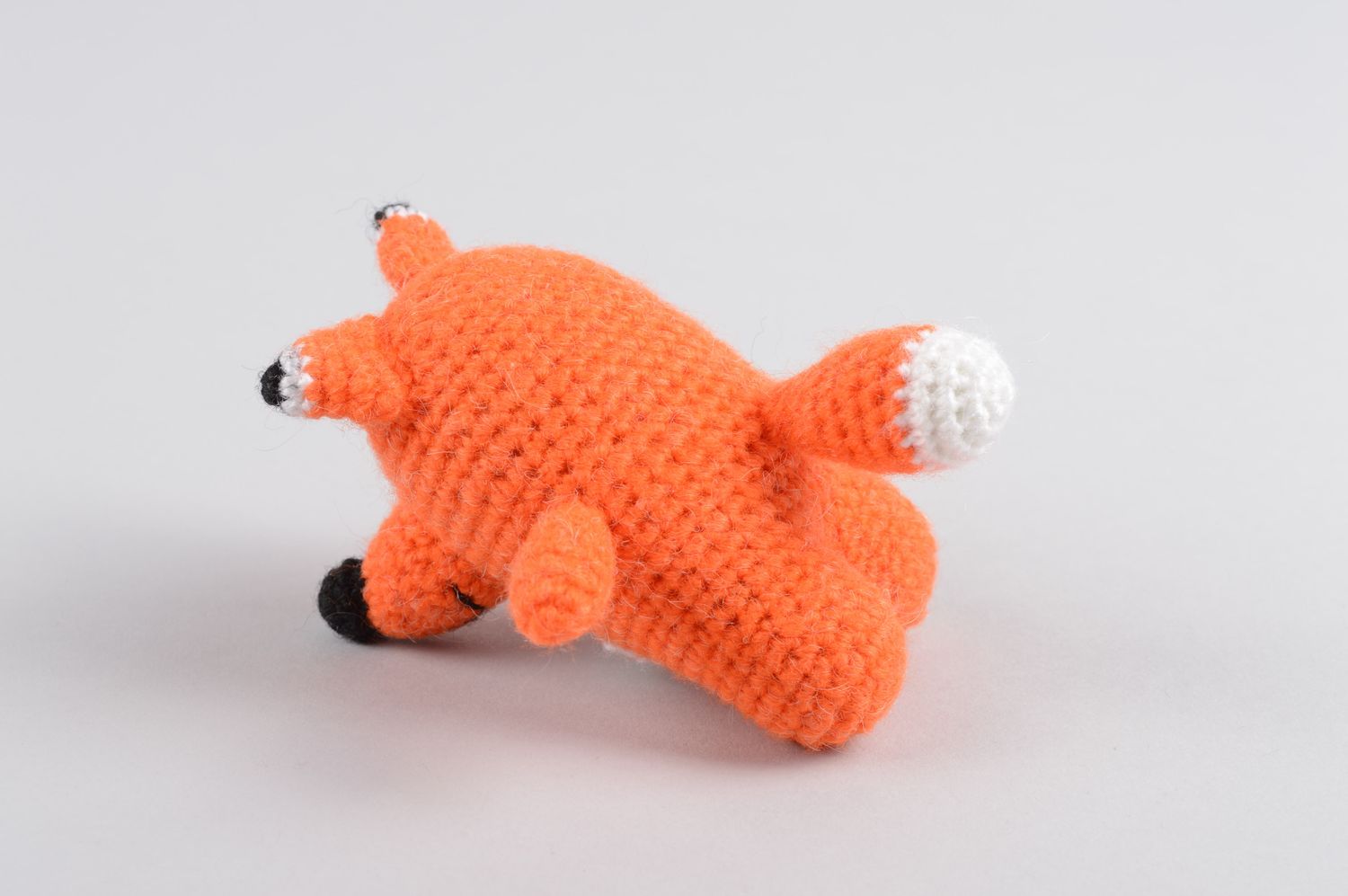 Animal de peluche zorro hecho a mano juguete de tela regalo original para niño  foto 3