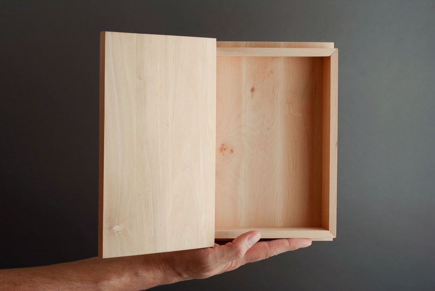 Wooden blank box in the shape of book photo 3