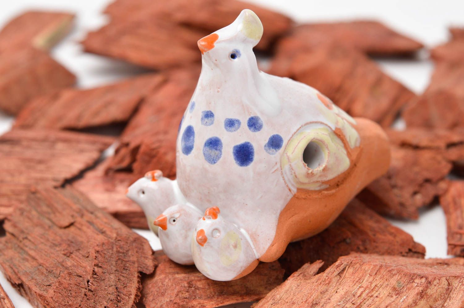 Свистулька из глины ручной работы керамическая свистулька глиняная игрушка фото 1