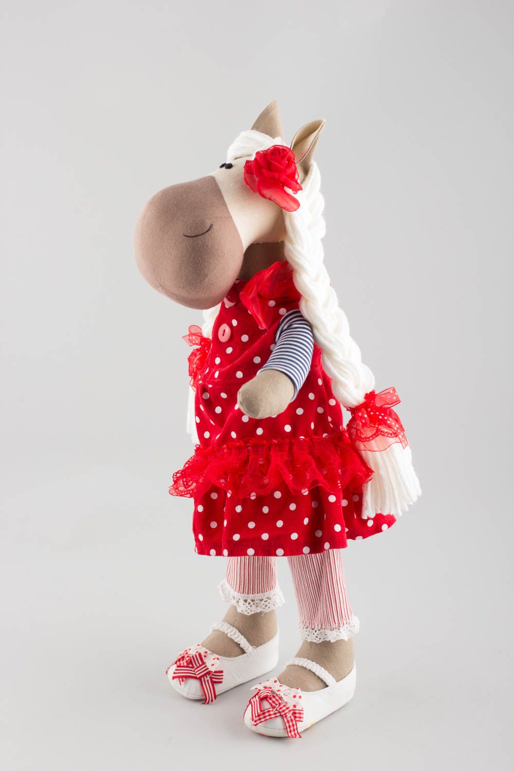 Handmade decorative toy horse elegant fabric beautiful doll Sailor home decor photo 3
