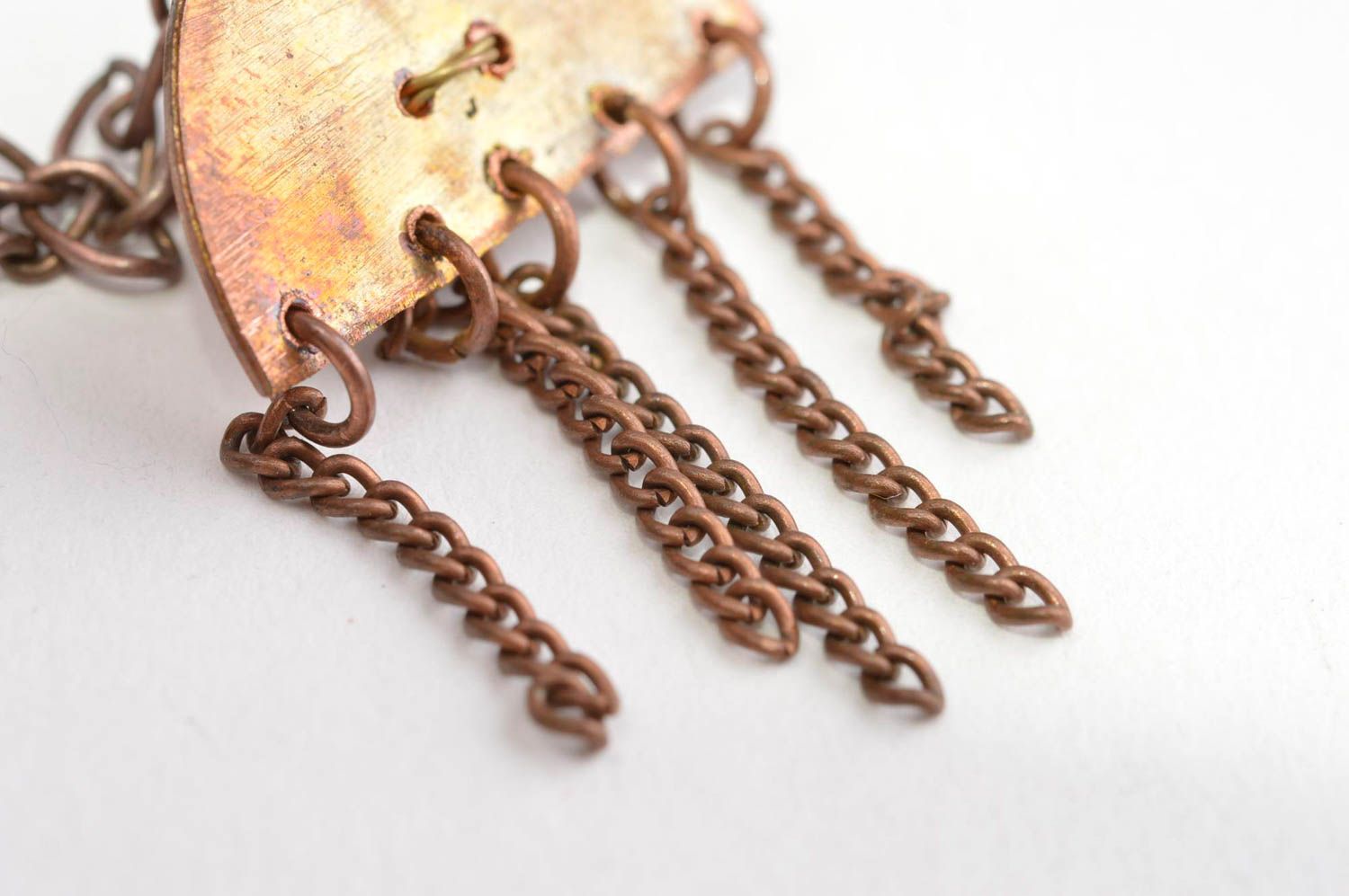 Handmade pendant unusual accessory for girls designer pendant copper jewelry photo 5