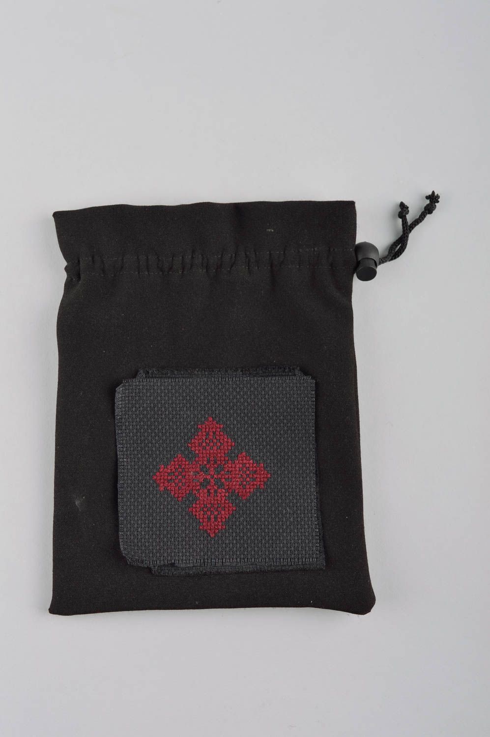 Мешочек для монет ручной работы женский кошелек с вышивкой кошелек из ткани фото 2