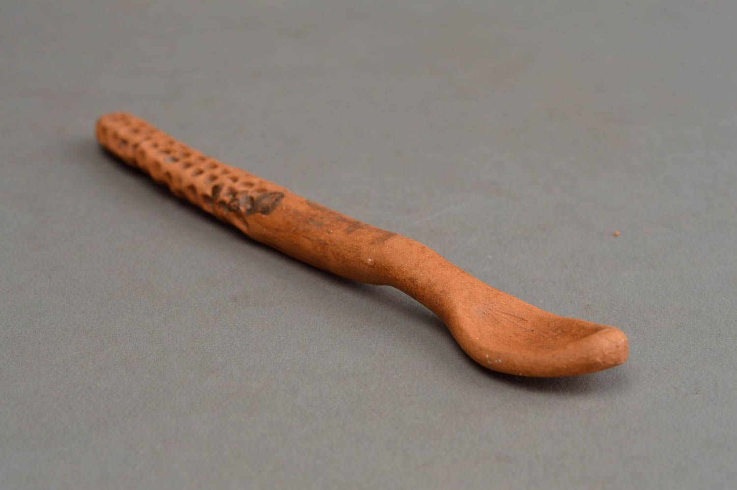 Unusual handmade ceramic spoon beautiful clay spoon eco tableware gift ideas photo 2