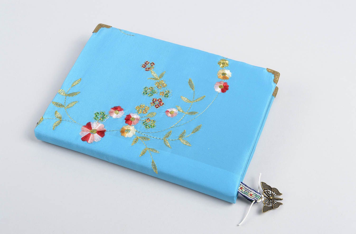 Blaues schönes Notizbuch handmade ausgefallenes Geschenk Design Notizblock  foto 1