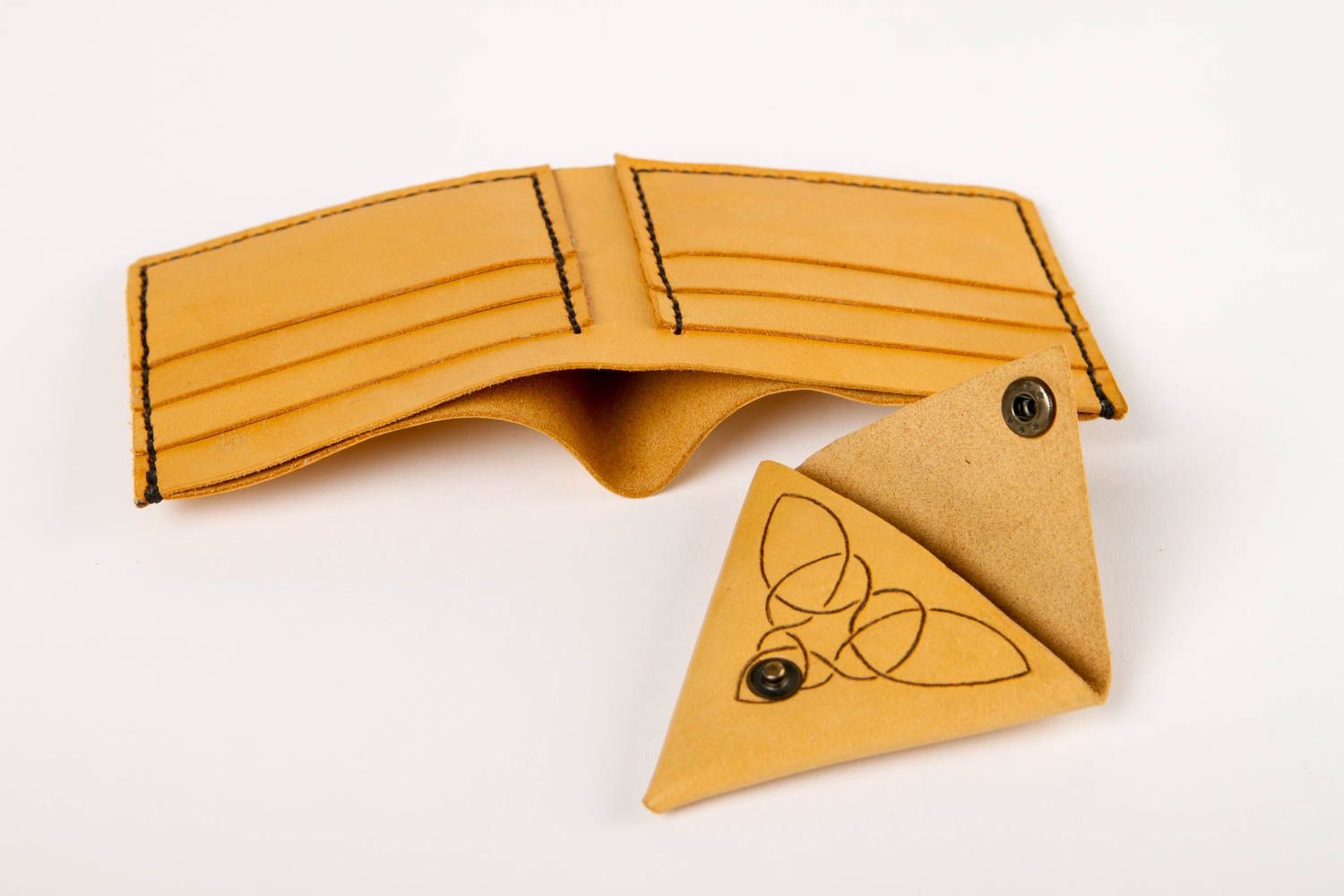 Accessoires für Frauen handmade Kleingeldbörse Leder Portemonnaie Damen stilvoll foto 4