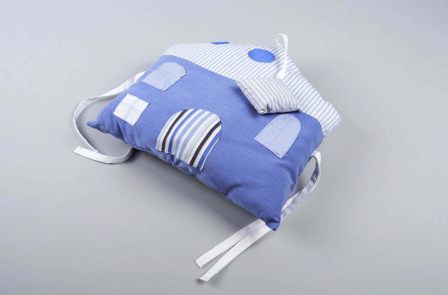 Handmade Nestchen für Babybett Nestchen Haus Bett Kopfschutz Baby mit Bändern foto 7