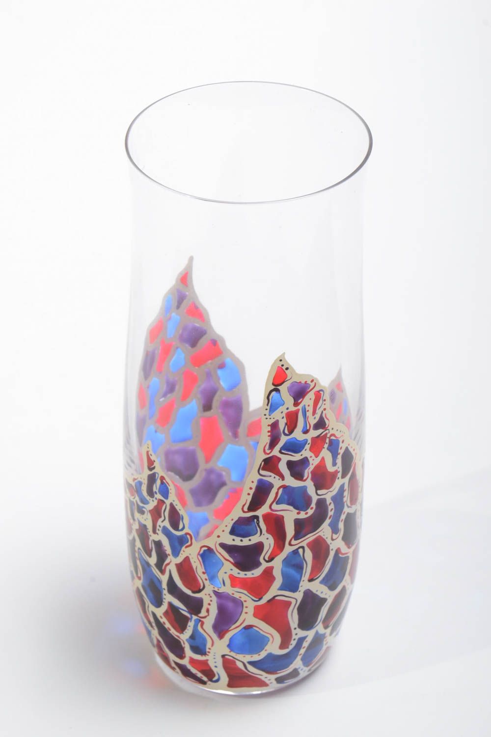 Vaso artesanal de cristal checo menaje del hogar regalo original para ella foto 3