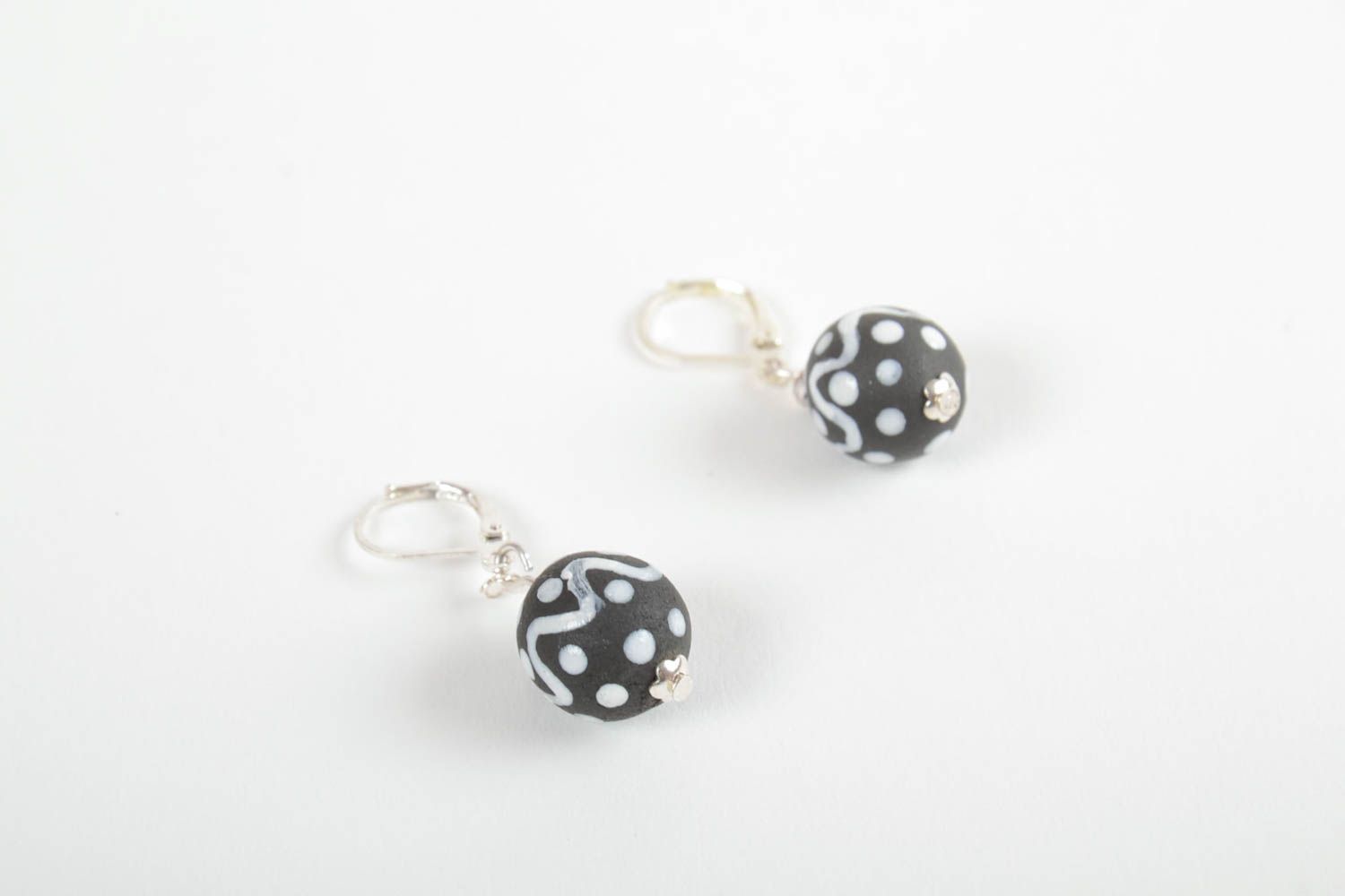 Handmade earrings ceramic earrings unusual ceramic accessory designer jewelry photo 5