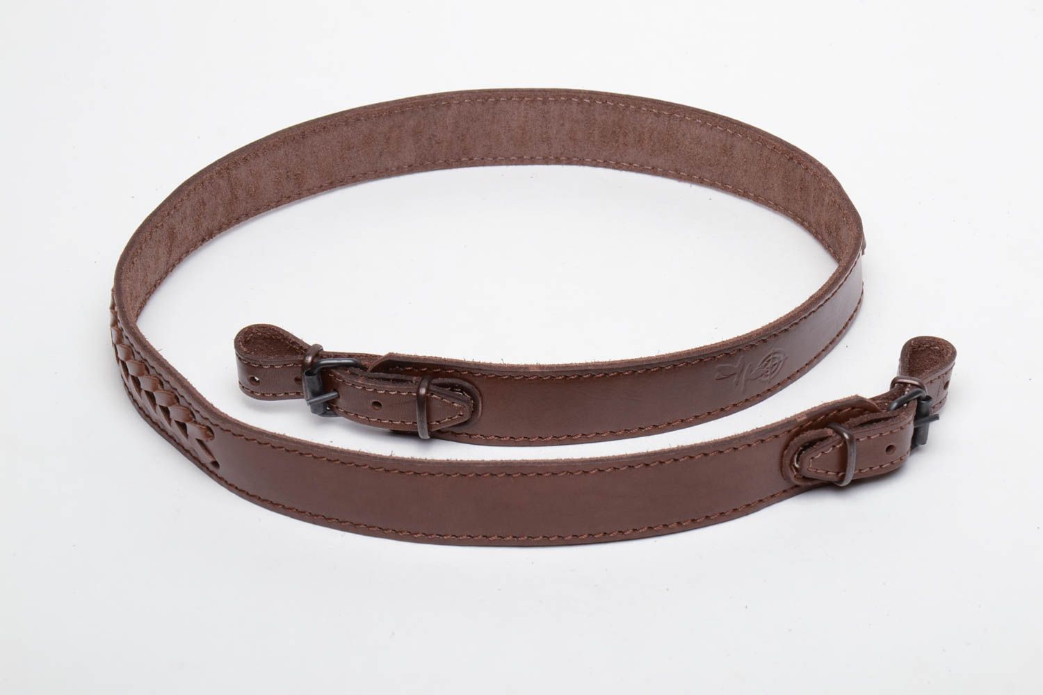 Woven leather rifle sling photo 2