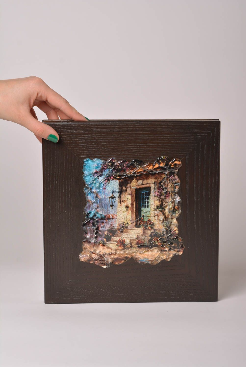 Handgefertigt Wandbild aus Holz exklusiver Dekoartikel kreative Geschenkidee foto 2