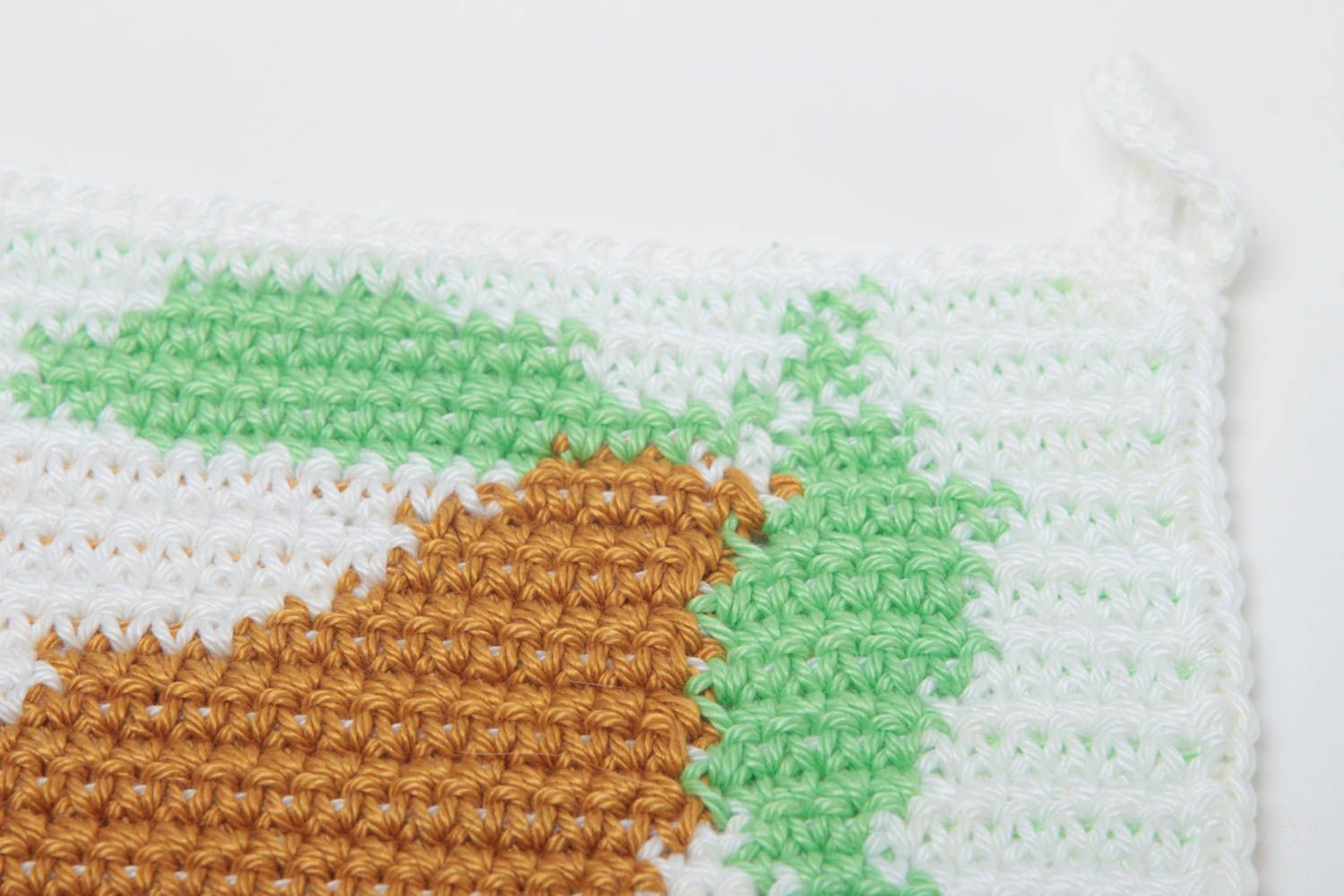 Manique au crochet faite main Textile de cuisine avec poire Accessoire cuisine photo 3