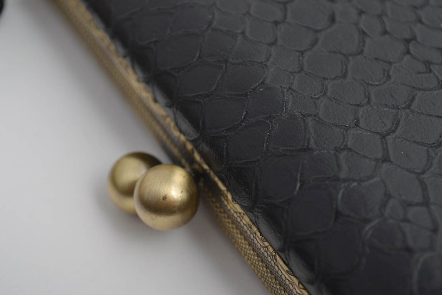 Beautiful handmade leather clutch bag designer handbag leather goods for girls photo 5
