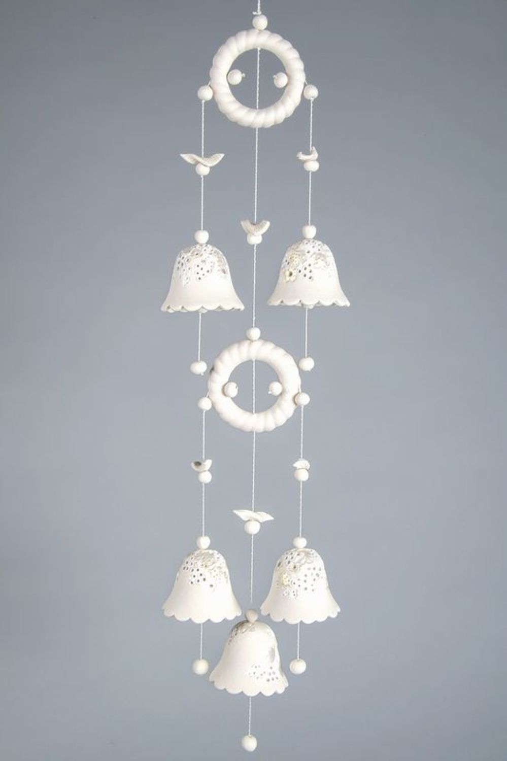 Hanging ceramic bells photo 1