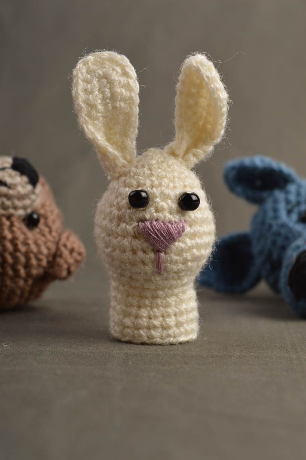 Handmade crocheted finger toy soft toy present for kid baby toy children toy  photo 2