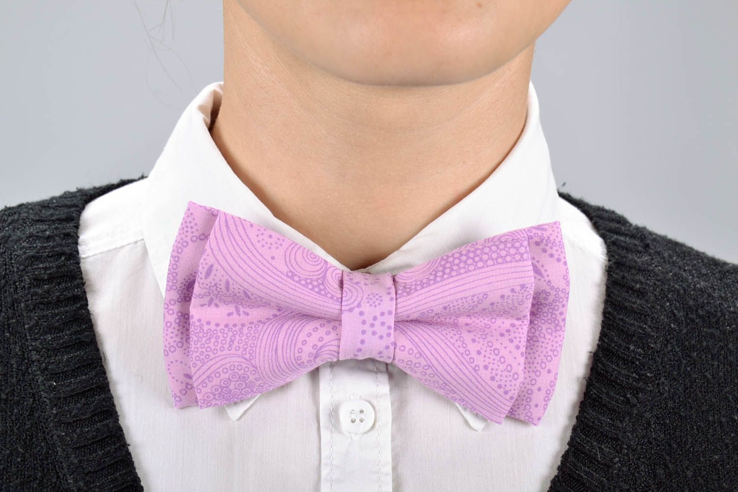Текстильный галстук-бабочка фото 5