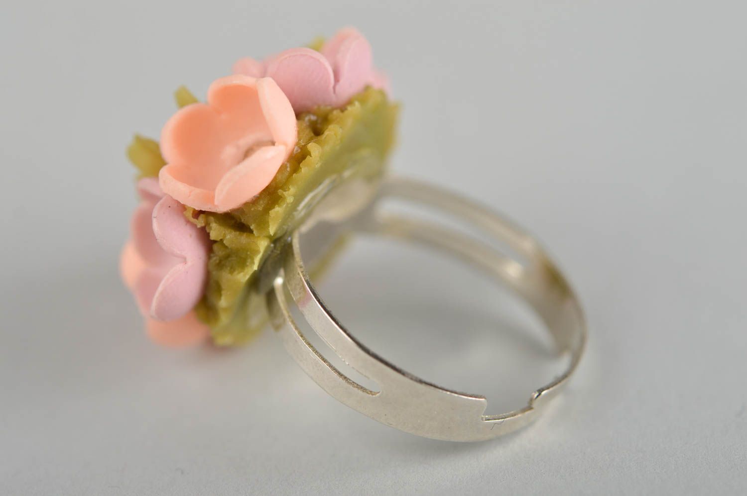 Gentle handmade flower ring artisan jewelry designs handmade gifts for her photo 5
