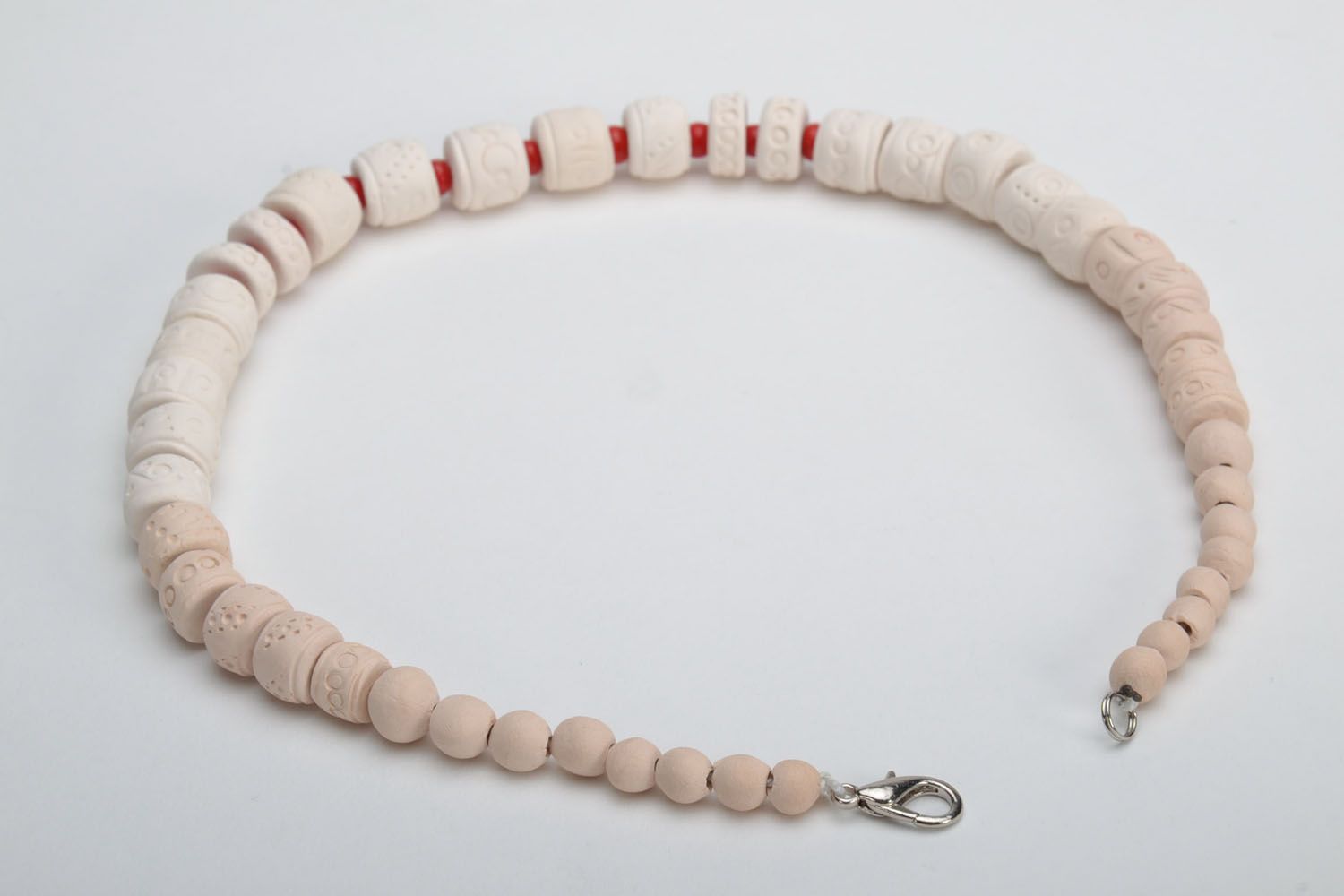 Ceramic bead necklace photo 5