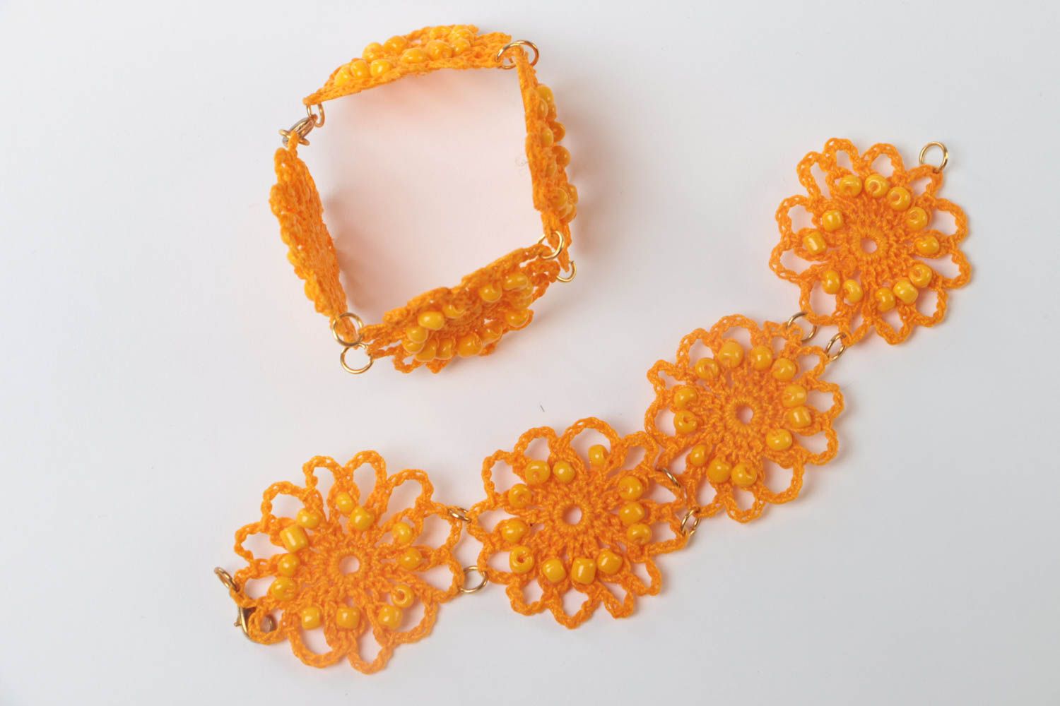 Crocheted bracelet handmade openwork bracelet for women fashion bijouterie photo 2
