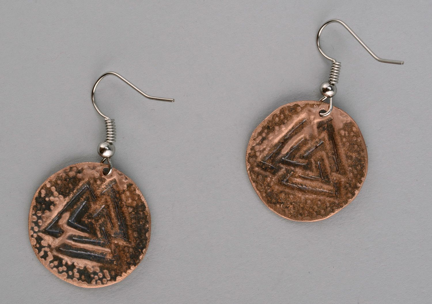 Copper earrings Golden Basis photo 3